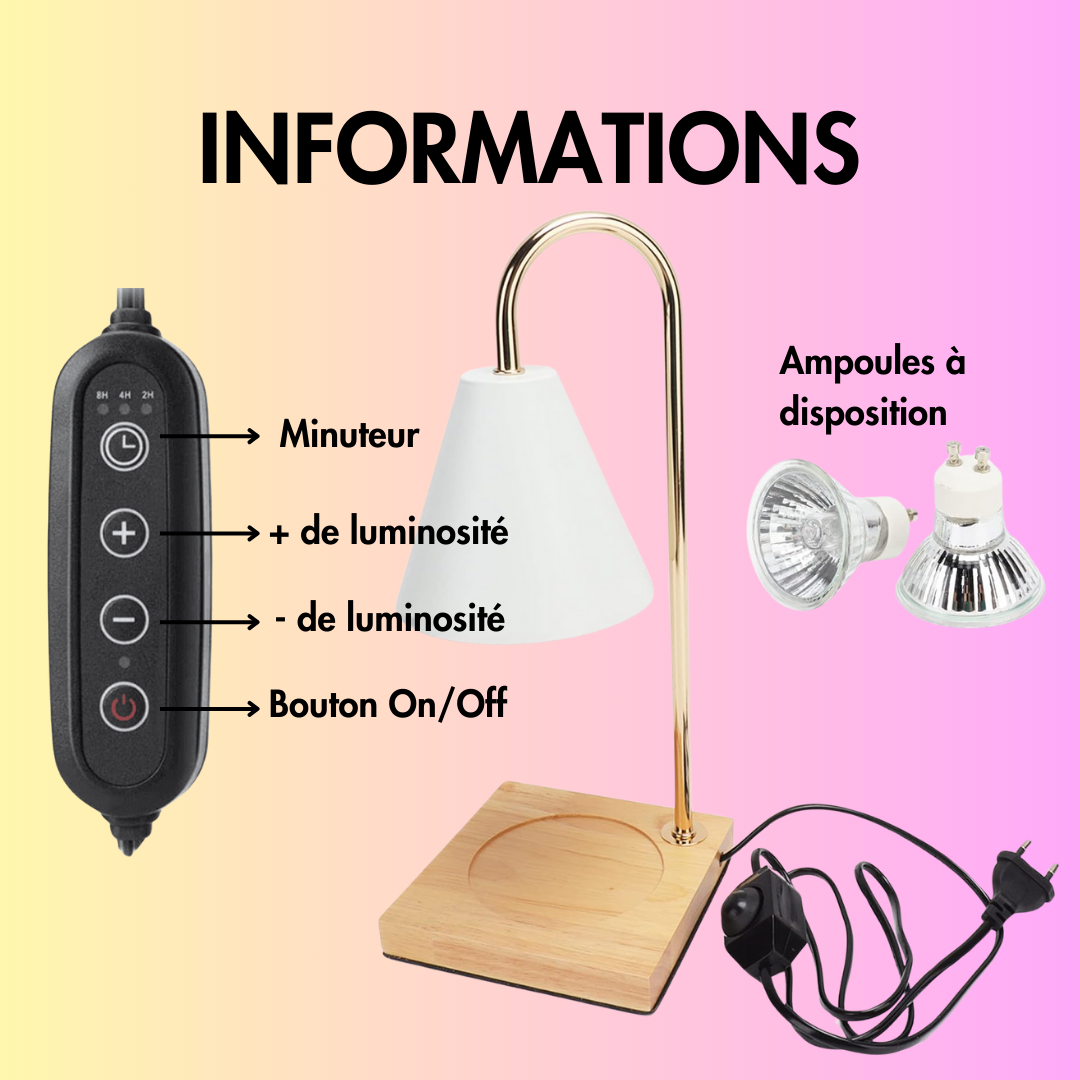 Lampe chauffante pour bougies parfumées