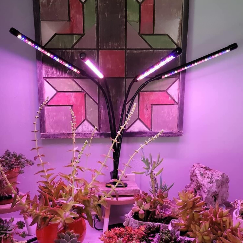 Lampe de croissance LED à 4 têtes – Boostez vos plantes en intérieur