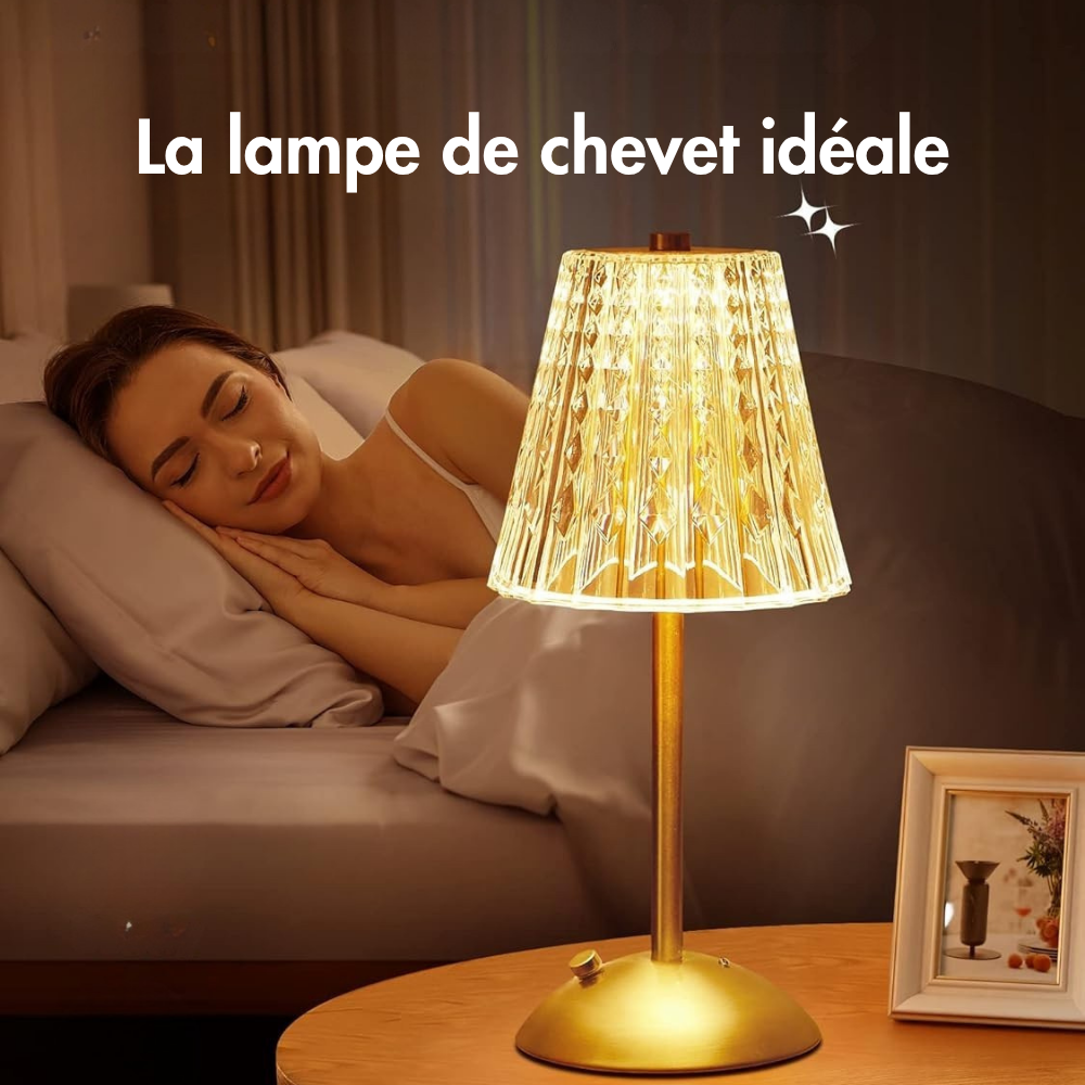 Lampe de Chevet Cristal Sans Fil