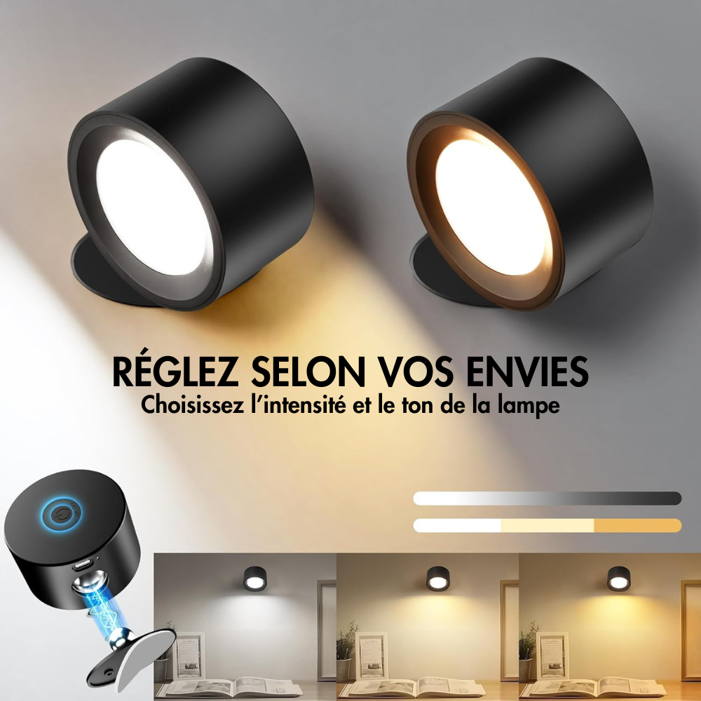 LumiLight™ - La lampe murale sans fil idéale pour tous vos espaces