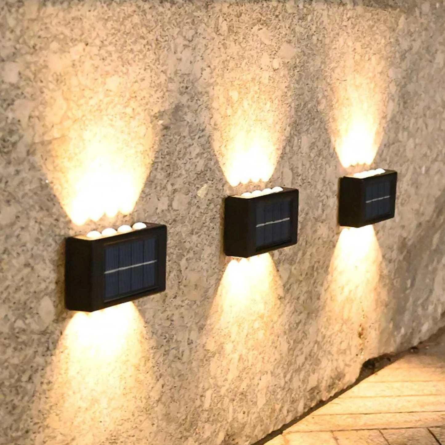 Lampe LED solaire applique murale d'extérieur