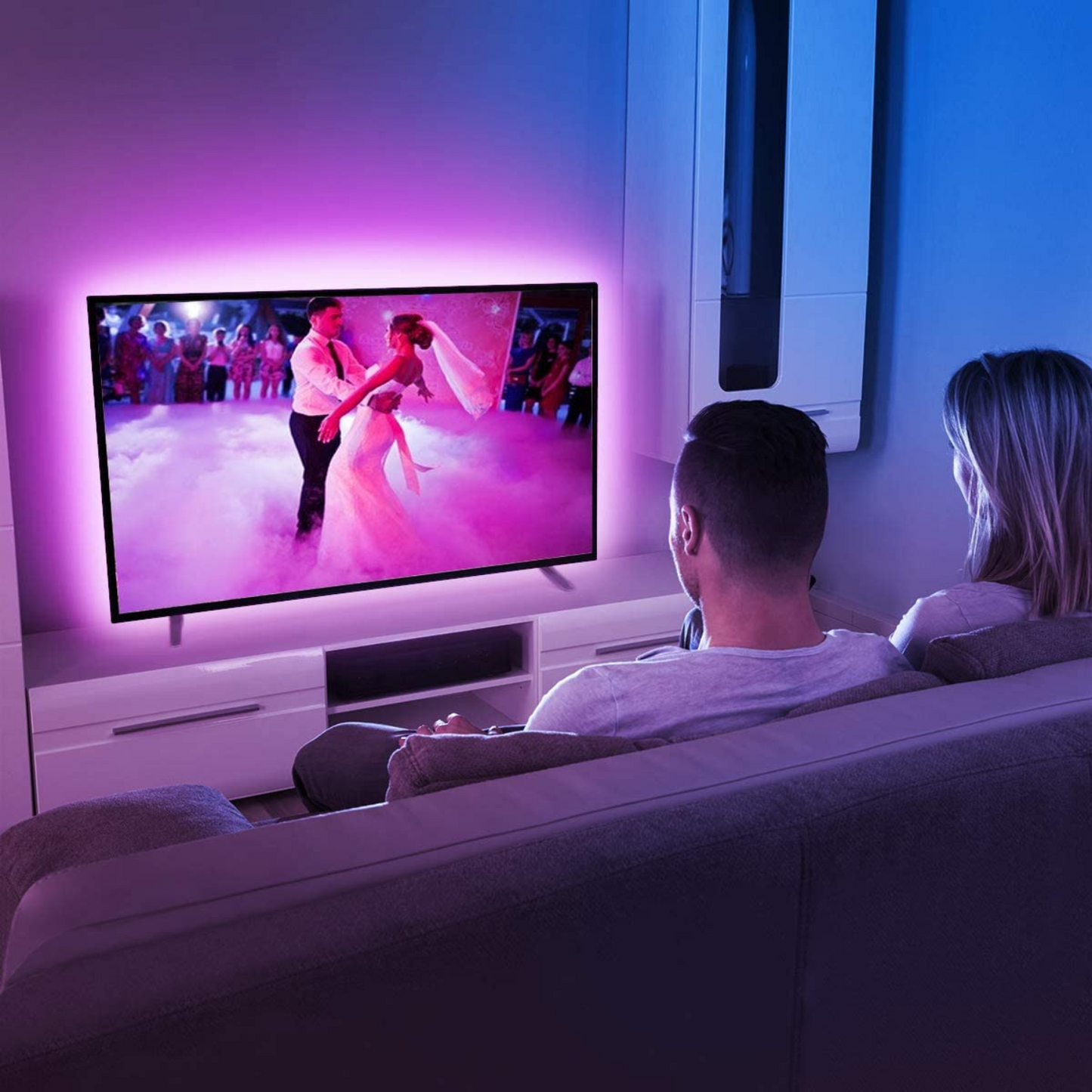 Ruban LED multicolore d'intérieur télécommande et application