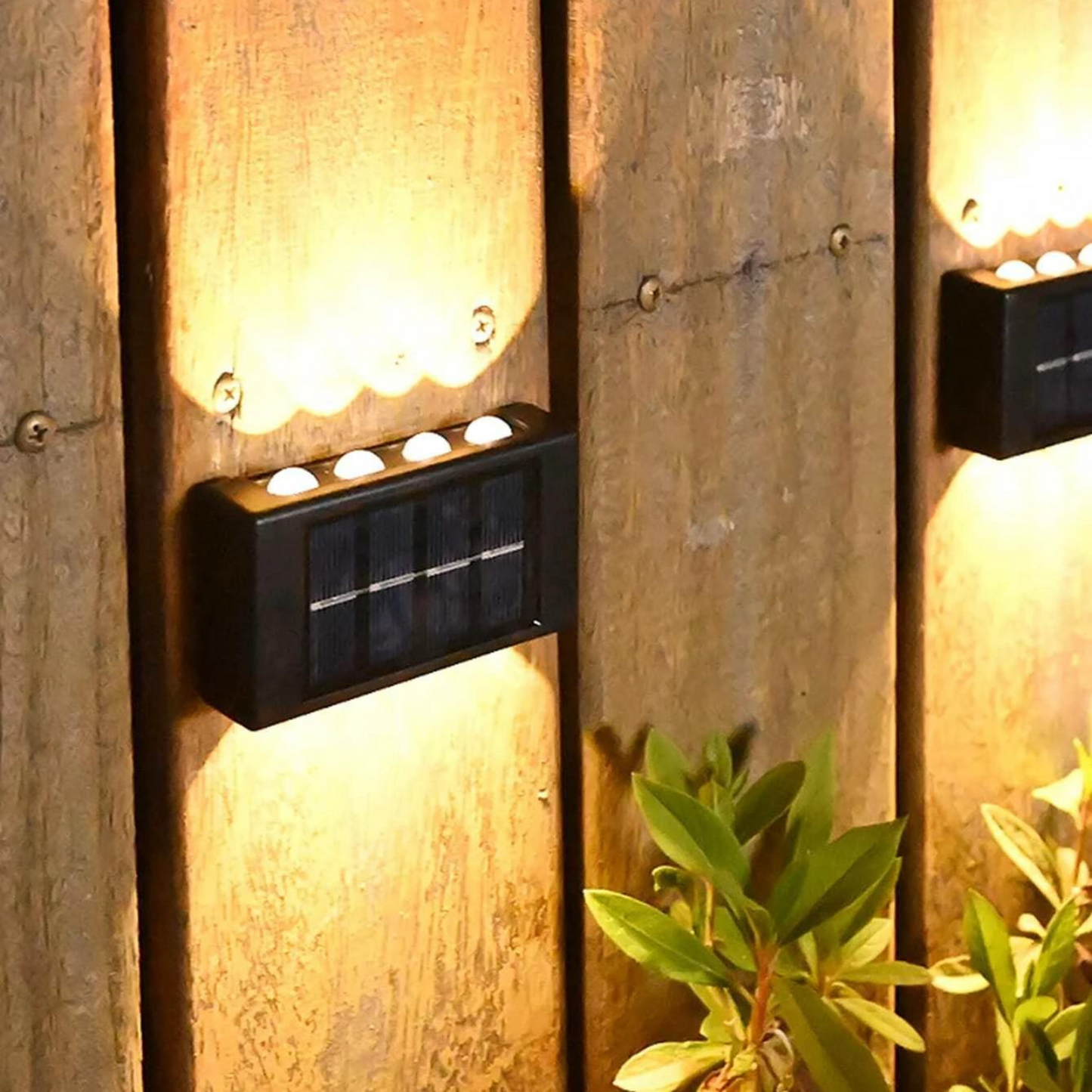 Lampe LED solaire applique murale d'extérieur