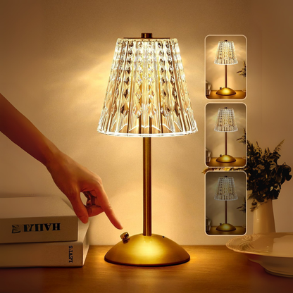 Lampe de Chevet Cristal Sans Fil