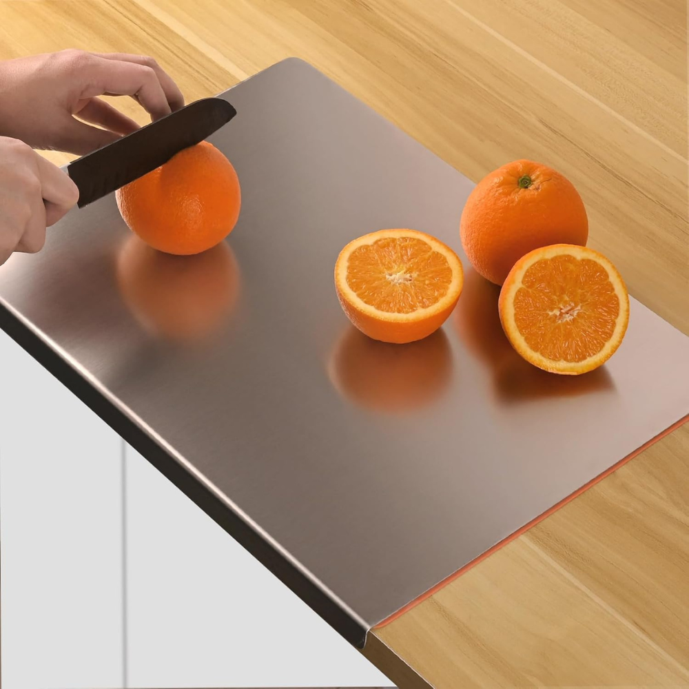 Planche à Découper en Acier Inoxydable – Hygiène Parfaite et Durabilité Professionnelle