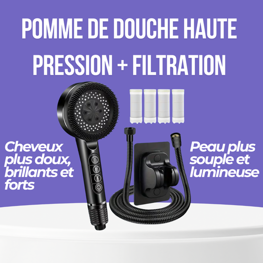 Pomme de douche haute pression filtrante