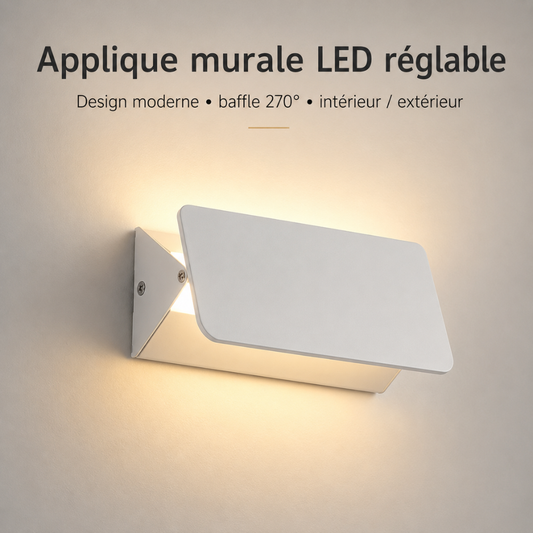 Applique murale LED réglable – design moderne intérieur / extérieur