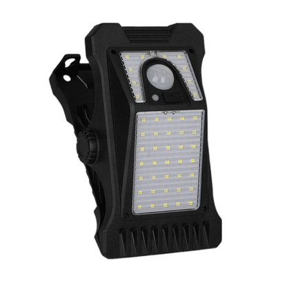 Lampe Solaire LED à Détecteur de Mouvement avec Fixation à Clip