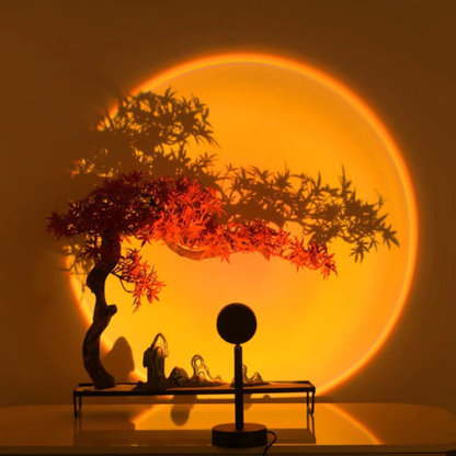Lampe projecteur Sunset avec télécommande