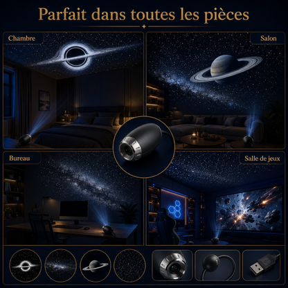 Projecteur d’ambiance galaxie – transformez chaque pièce en univers immersif
