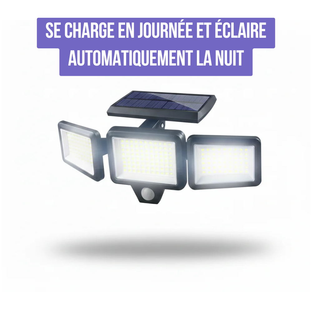 Lampe solaire murale à détecteur de mouvement