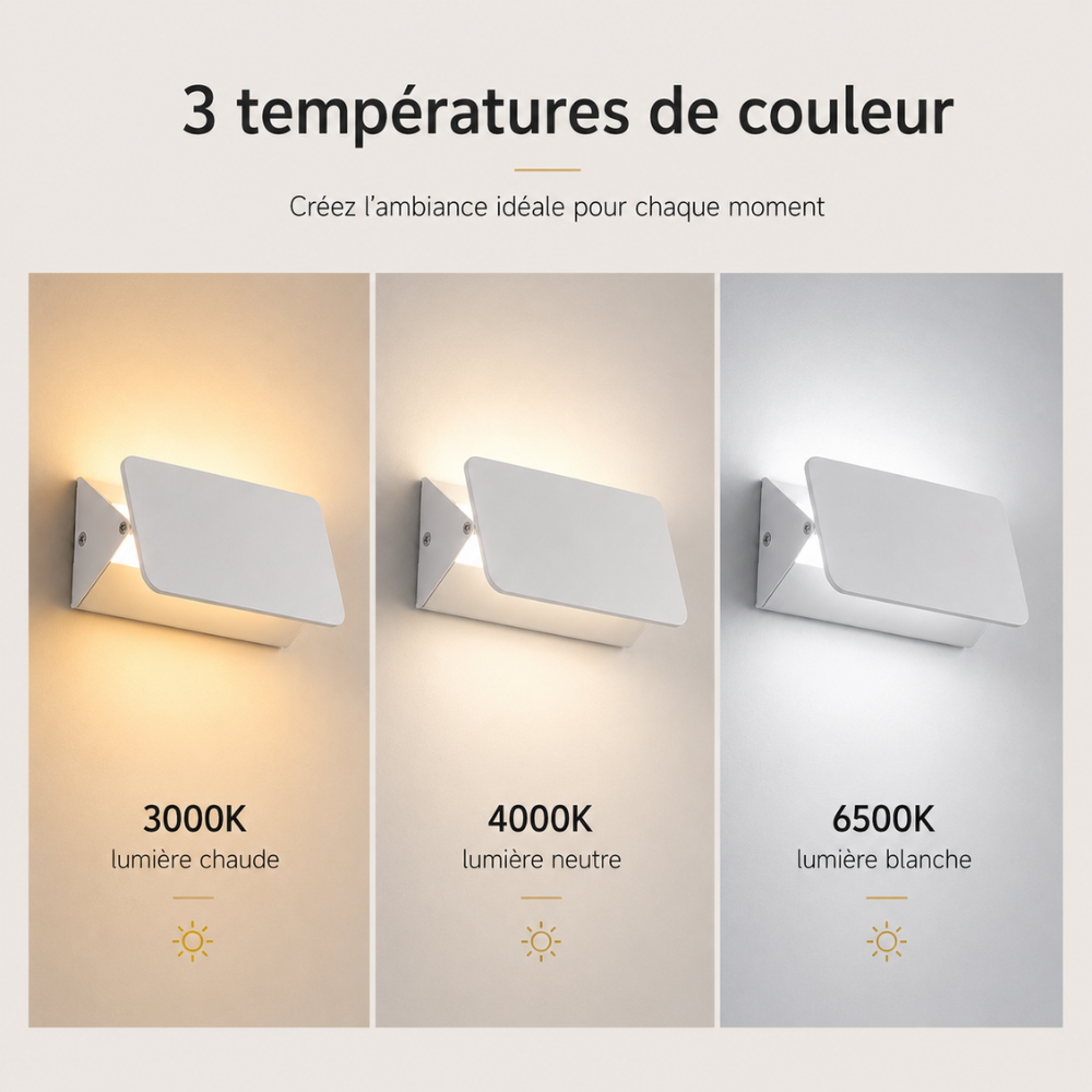Applique murale LED réglable – design moderne intérieur / extérieur