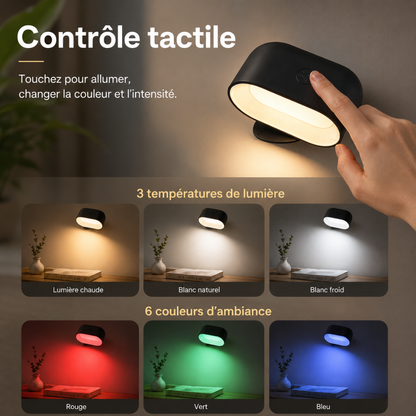 Lampe murale LED magnétique sans fil – éclairage intelligent, rechargeable et ultra polyvalent
