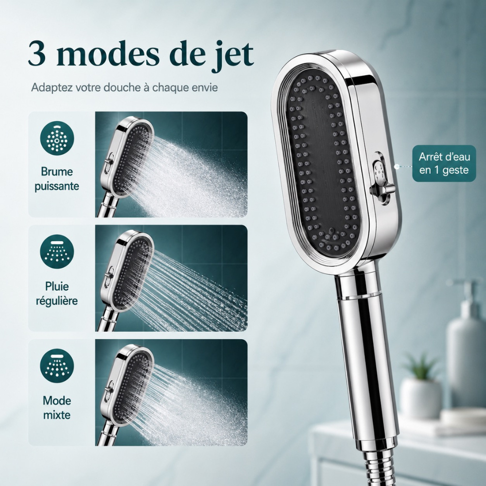 Douche filtrante haute pression