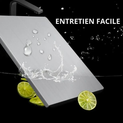 Planche à Découper en Acier Inoxydable – Hygiène Parfaite et Durabilité Professionnelle