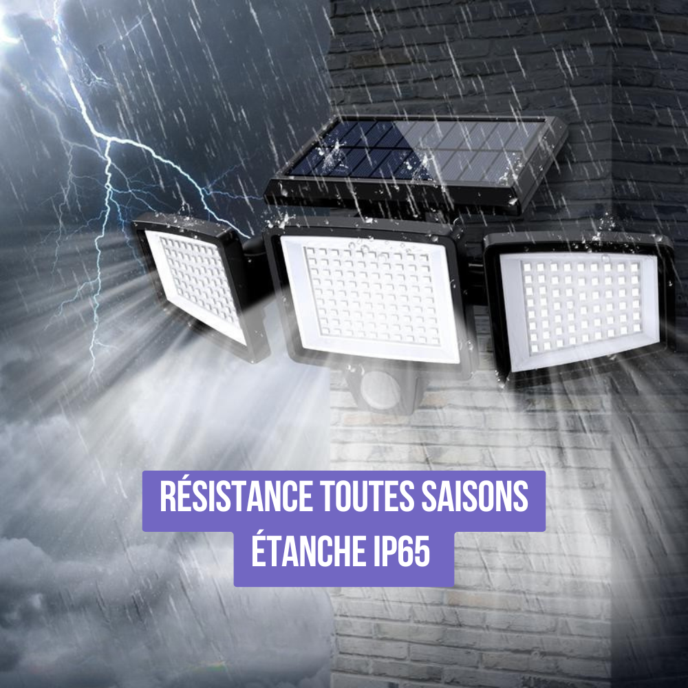 Lampe solaire murale à détecteur de mouvement