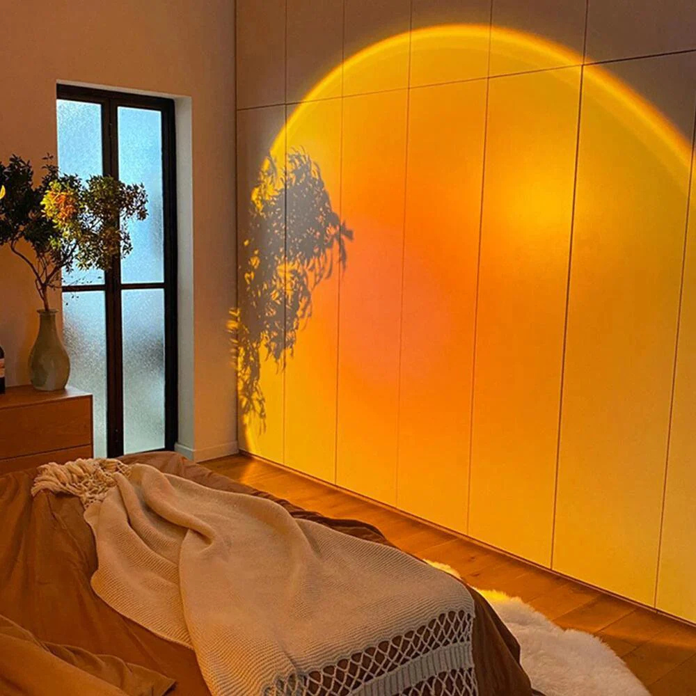 Lampe projecteur Sunset avec télécommande