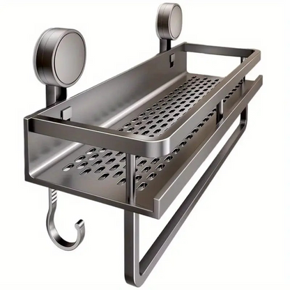 Étagère Murale de Salle de Bain en Aluminium – Fixation Sans Perçage