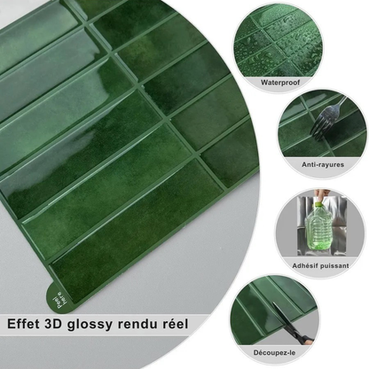 Carrelage Adhésif Effet 3D – Transformez Votre Intérieur en Quelques Minutes