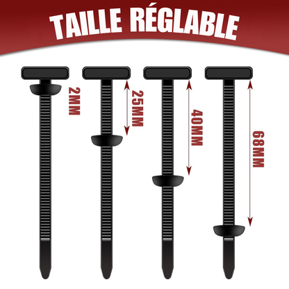Attaches Universelles Auto Renforcées – Kit 100 Pièces