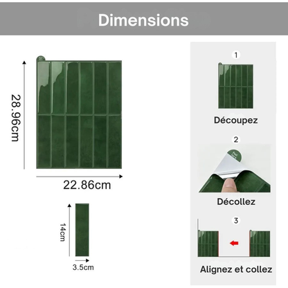 Carrelage Adhésif Effet 3D – Transformez Votre Intérieur en Quelques Minutes