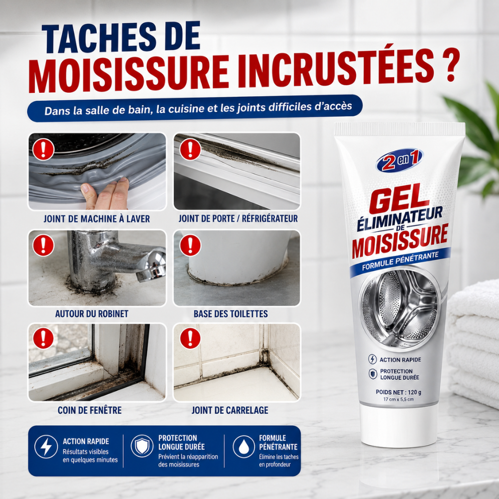 Gel Éliminateur de Moisissure 2-en-1