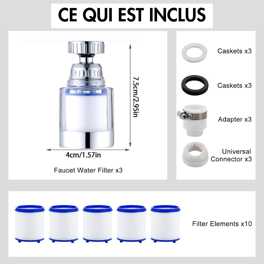 AquaPure Flow – Le filtre universel pour une eau propre et saine