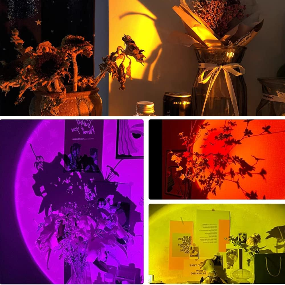 Lampe projecteur Sunset avec télécommande