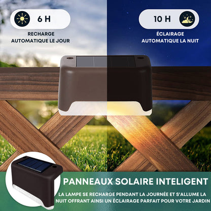 Lampe d'escalier  panneaux solaire