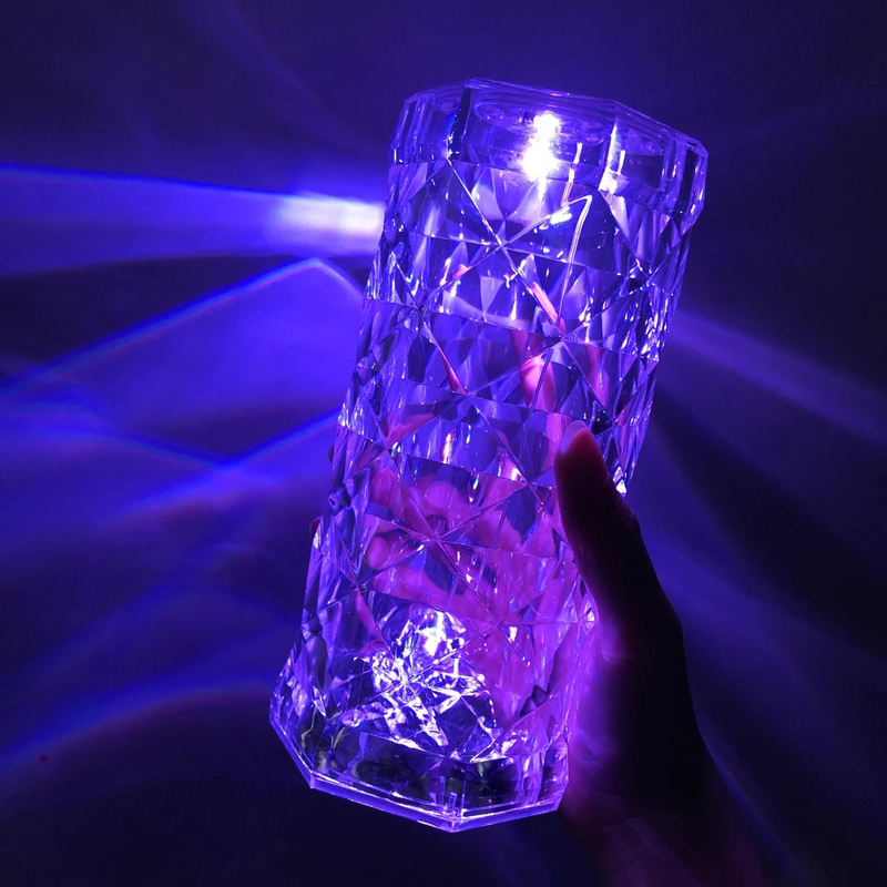 Lampe cristal LED multicolore